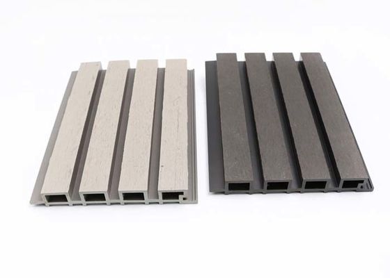 কাঠের স্তরিত বাহ্যিক WPC ওয়াল প্যানেল আলংকারিক ওয়াল ক্ল্যাডিং আউটডোর