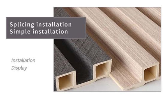 কাঠের বিকল্প WPC Louvered ফ্লুটেড ওয়াল প্যানেল মার্জিত বহুমুখী