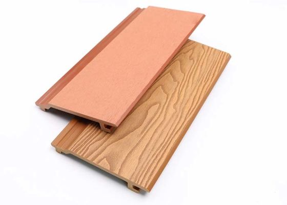 আউটডোর কাঠের প্লাস্টিক কম্পোজিট ওয়াল প্যানেল 26 মিমি ডেকোরেশন ক্ল্যাডিং এক্সটেরিয়র ওয়াল প্যানেল