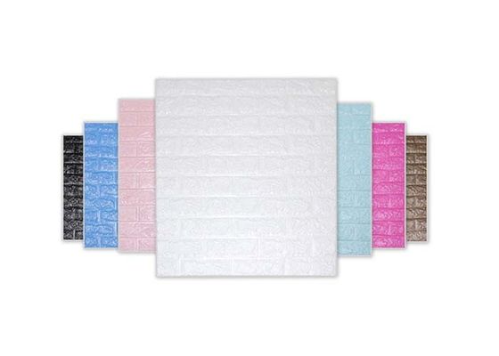 প্রাচীর প্রসাধন জন্য শক্তিশালী আঠালো 3D বিশেষ একধরনের প্লাস্টিক ইট ফেনা ওয়ালপেপার