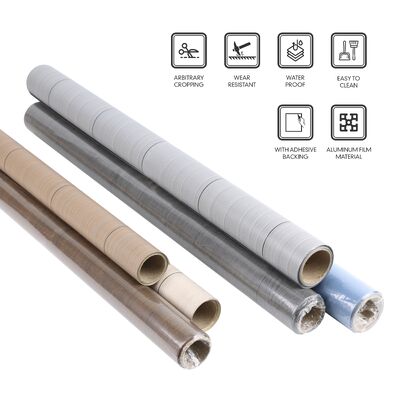 প্রিমিয়াম স্ব-আঠালো ভিনাইল ফ্লোরিং স্টিকার যা দ্রুত এবং সহজে বাড়ির সাজসজ্জার উন্নতির জন্য বাস্তবসম্মত কাঠ বা টাইল প্যাটার্ন সহ