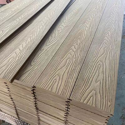 আউটডোর ডাব্লুপিসি ওয়াল প্যানেল সিস্টেম ওয়াটারপ্রুফ কাঠ প্লাস্টিক কম্পোজিট বহিরাগত প্রাচীর আবরণ জন্য