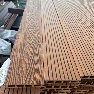 আউটডোর ডাব্লুপিসি ওয়াল প্যানেল সিস্টেম ওয়াটারপ্রুফ কাঠ প্লাস্টিক কম্পোজিট বহিরাগত প্রাচীর আবরণ জন্য