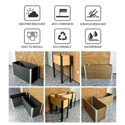 আধুনিক জলরোধী অগ্নি retardant ইকো বন্ধুত্বপূর্ণ উত্থাপিত বাগান বিছানা উদ্ভিদ বক্স বহিরঙ্গন জন্য