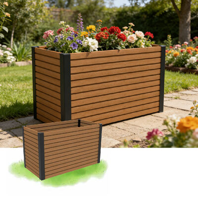 বহিরঙ্গন উত্থাপিত বাগান বিছানা প্ল্যান্টার বক্স সঙ্গে জলরোধী অগ্নি retardant পরিবেশগত বন্ধুত্বপূর্ণ উপাদান বাড়ির উঠোনে রোপণ জন্য