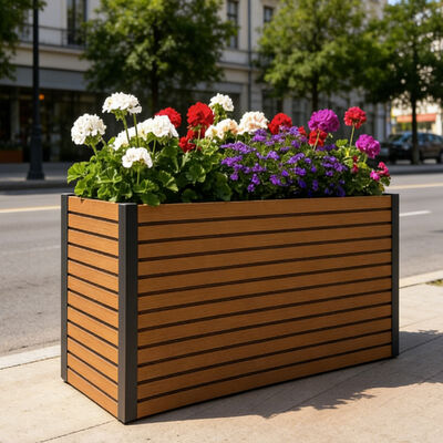 বহিরঙ্গন উত্থাপিত বাগান বিছানা প্ল্যান্টার বক্স সঙ্গে জলরোধী অগ্নি retardant পরিবেশগত বন্ধুত্বপূর্ণ উপাদান বাড়ির উঠোনে রোপণ জন্য