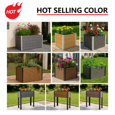 বহিরঙ্গন উত্থাপিত বাগান বিছানা প্ল্যান্টার বক্স সঙ্গে জলরোধী অগ্নি retardant পরিবেশগত বন্ধুত্বপূর্ণ উপাদান বাড়ির উঠোনে রোপণ জন্য