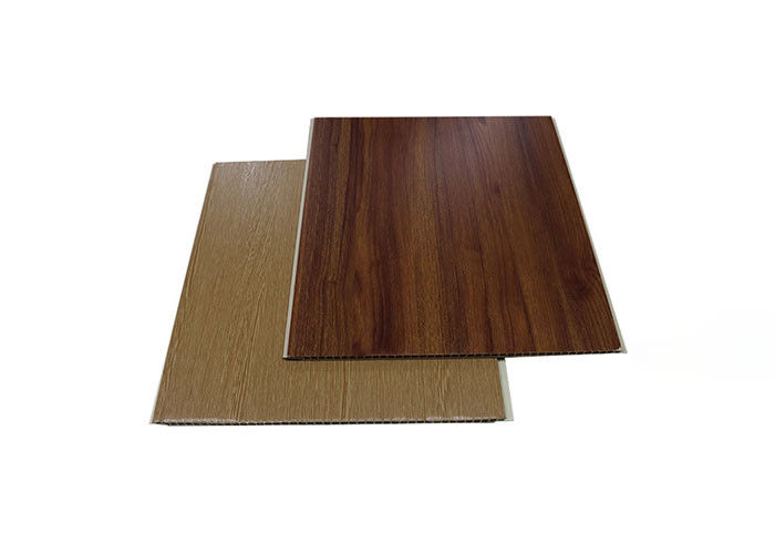অভ্যন্তরীণ প্রাচীর সজ্জার জন্য স্তরিত 400x9mm 600x9mm পিভিসি ওয়াল প্যানেল