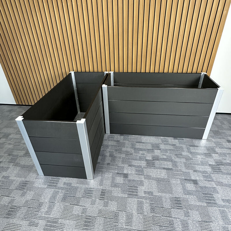 বহিরঙ্গন উদ্ভিজ্জ ফুল হার্ব বাগান জন্য বড় উত্থাপিত বাগান বিছানা প্ল্যান্টার বক্স