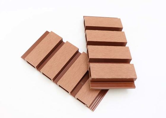 160x24mm বাহ্যিক WPC ওয়াল প্যানেল ফাঁপা কাঠ প্লাস্টিক কম্পোজিট ওয়াল বোর্ড