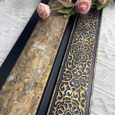 জলরোধী সজ্জা PS অভ্যন্তরীণ 3D কাঠের প্রাচীর প্যানেলিং কার্নিস ছাঁচনির্মাণ