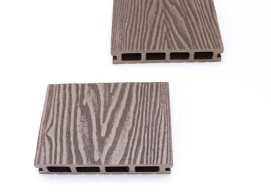 140x25mm কো এক্সট্রুশন WPC ডেকিং পুনর্ব্যবহৃত কাঠ প্লাস্টিক কম্পোজিট ফ্লোরিং
