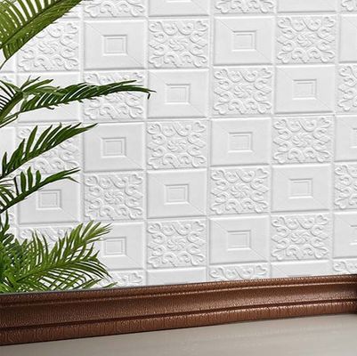 বাড়ির সাজসজ্জার জন্য সাদা PE ওয়াল প্যানেল 70x77cm 3D PE ফোম ওয়াল স্টিকার