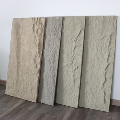 গাঢ় ধূসর PU Polyurethane ভুল মাশরুম স্টোন ওয়াল প্যানেল লাইটওয়েট