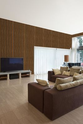 Soundproofing শোষণ Mdf পোষা বোর্ড শাব্দ কাঠের স্ল্যাট ওয়াল প্যানেল
