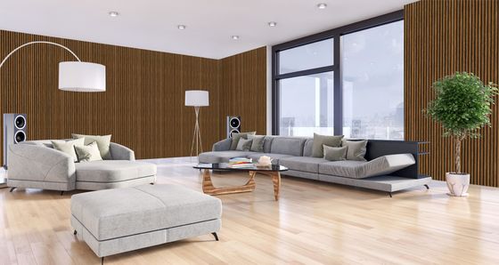 Soundproofing শোষণ Mdf পোষা বোর্ড শাব্দ কাঠের স্ল্যাট ওয়াল প্যানেল