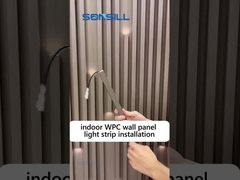 প্রসাধন জন্য কাঠের শস্য অন্দর বাঁশি পিভিসি অভ্যন্তর WPC ওয়াল প্যানেল