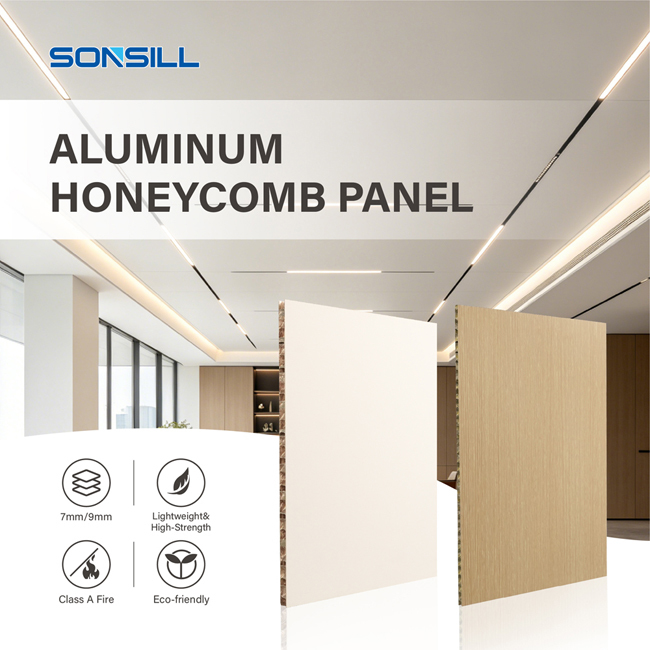 Premium Aluminum Honeycomb Ceiling Panel â Lightweight, Fire Resistant, Waterproof & Durable Suspended Ceiling Solution for Commercial and Architectural Applications
